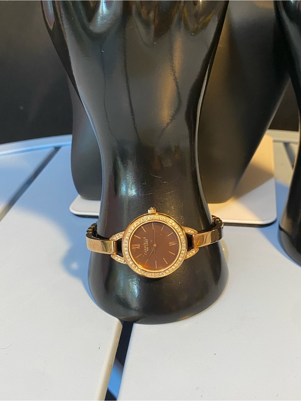 Carvelle by Bulova Women’s Watch Cz Diamonds NWT Rose Gold Tone